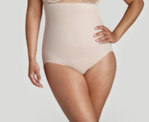 Hi Waist Front Beige