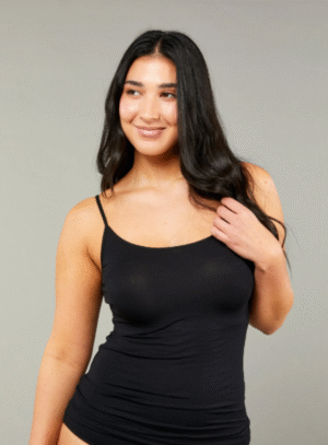 Shoestring Singlet Front Blk